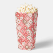 レッド ピンク ホワイト ヴィンテージ レトロ フラワーズ グルーヴィー フェイバーボックス (はじけた状態)