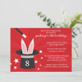 レッド・ピーク・ア・ブー・ラビット・カスタム魔法・バースデー・パーティー 招待状 (スタンド正面)