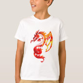 レッド・ファイア・ドラゴン・タトゥー Tシャツ (正面)