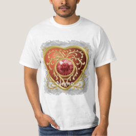 レッド フェイク ジュエル フェアリー ハート Tシャツ