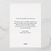 レッド・フェリズ・ナビダッド書道クリスマス 箔シーズンカード (裏面)