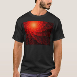 レッド フラクタル パターン Tシャツ