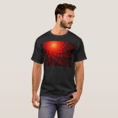 レッド フラクタル パターン Tシャツ (正面フル)