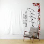 レッド フローラル セレブレーション! フォト 背景 タペストリー (インサイチュ(横))