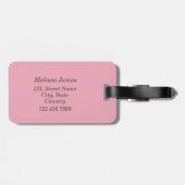 レッド フローラル ワイルドフラワー モノグラム ラゲッジタグ (裏面横)