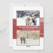 レッド&ブメリーライトウォーターカラーホリデーフラットカード シーズンカード (裏面)