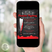 レッド＆ブラックのナイフ殺人ミステリー・ディナー 招待状