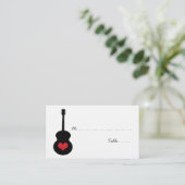 レッド/ブラックギターハート座席表 プレイスカード (スタンド正面)