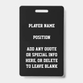 レッド&ブラックグリッターバスケットボールチームジャージー バッジ (Back)