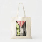 レッド&ブラックケフィヨパレスティナ国旗伝統 トートバッグ (正面)