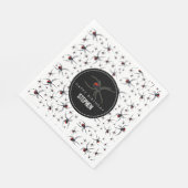 レッド&ブラックスパイダーバースデーパーティーテーマ スタンダードランチョンナプキン (角)