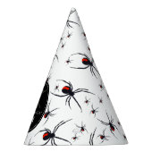 レッド&ブラックスパイダーバースデーパーティーテーマ パーティーハット (右)