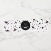 レッド&ブラックスパイダーバースデーパーティーテーマ ペットボトルラベル (シングルラベル)