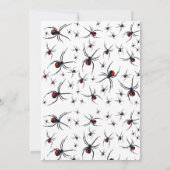 レッド&ブラックスパイダーバースデーパーティーテーマ 招待状 (裏面)