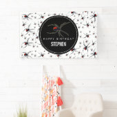 レッド&ブラックスパイダーバースデーパーティーテーマ 横断幕 (インサイチュ)