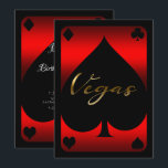 レッド&ブラックスペードカジノラスベガス21st誕生日 招待状<br><div class="desc">カスタマイズイベント</div>