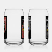 レッド&ブラックダグラス飲料グラス ガラス缶 (左)