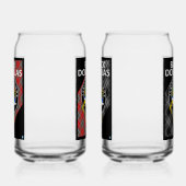 レッド&ブラックダグラス飲料グラス ガラス缶 (右)