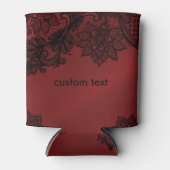 レッド&ブラックダークエレガンスレースゴシック・ロマンス 缶クーラー (正面)