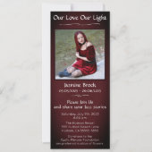 レッド&ブラックデジタルメモリアル招待状 招待状 (正面)