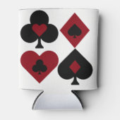 レッド&ブラックトランプのポーカートランプスーツ 缶クーラー (正面)