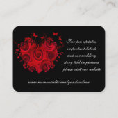 レッド&ブラックハートバラバタフライテーブル座席表 プレイスカード (裏面)