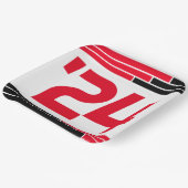 レッド&ブラックバー24年卒業 ペーパープレート (傾斜あり)