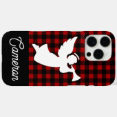 レッド&ブラックプライドとエンジェル名前をカスタムする Case-Mate iPhoneケース (裏面 (横))