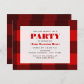 レッド&ブラックプライドパーティの招待状 招待状 (正面/裏面)