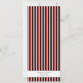 レッド/ブラックホッケーチケット誕生日パーティー 招待状 (裏面)