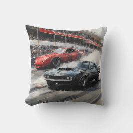 レッド&ブラックマッスルカー クッション