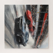 レッド&ブラックマッスルカー ジグソーパズル (横)