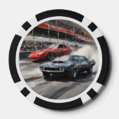 レッド&ブラックマッスルカー ポーカーチップ (裏面)