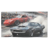 レッド&ブラックマッスルカー 枕カバー (正面左)