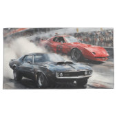 レッド&ブラックマッスルカー 枕カバー (正面右)