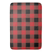 レッド&ブラック市松模様にホリディバスマット バスマット (正面縦)