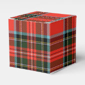 レッド ブラック アンド ホワイトのチェック柄 クラシック フェイバーボックス (正面サイド)