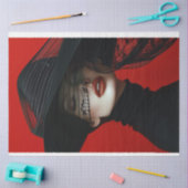 レッド・ブラック・ウィメンズ・ミュージック・ノートの切り離し 薄葉紙 (クラフト)