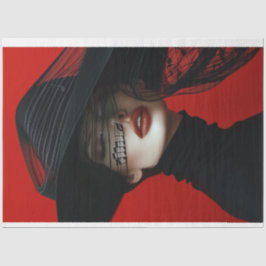 レッド・ブラック・ウィメンズ・ミュージック・ノートの切り離し 薄葉紙