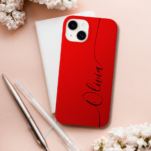 レッド ブラック エレガント 書道 スクリプト 名前 Case-Mate iPhone 14ケース