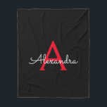 レッド ブラック スクリプト ガーリー モノグラム 名前 フリースブランケット<br><div class="desc">赤と黒の偽のスクリプト モノグラム あなた自身の名前 フリース ブランケット。 これは、豪華で洗練されたスタイルが好きな人への、甘い16歳の誕生日、結婚式、結婚前のお祝い、結婚記念日、赤ちゃんのお祝い、独身パーティーのプレゼントに最適です。</div>