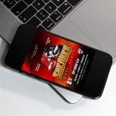 レッド ブラック スニーカー ボール パーティー フライヤー ご招待 招待状