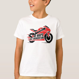 レッド ブラック スポーツ モーターサイクル  Tシャツ