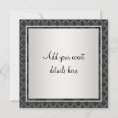 レッド ブラック タイ パーティー エレガント ブラック パーティー ご招待 招待状 (裏面)