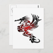 レッド&ブラック・ドラゴン ポストカード (正面/裏面)