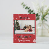 レッド＆ブラック バッファロー カントリー スタイル フォト ホリデー シーズンカード (スタンド正面)