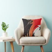 レッド、ブラック、ホワイト抽象芸術アート クッション (椅子)