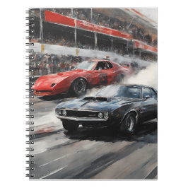レッド＆ブラック マッスルカー ノートブック