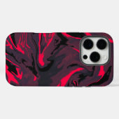 レッド ブラック 大理石 抽象 スマホケース Case-Mate iPhoneケース (裏面 (横))