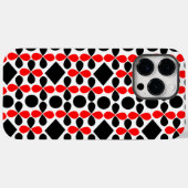 レッド ブラック 幾何学模様 Case-Mate iPhoneケース (裏面 (横))
